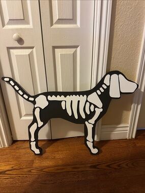 Pink Victoria's Secret Large Foam Skeleton Halloween Dog Store Display